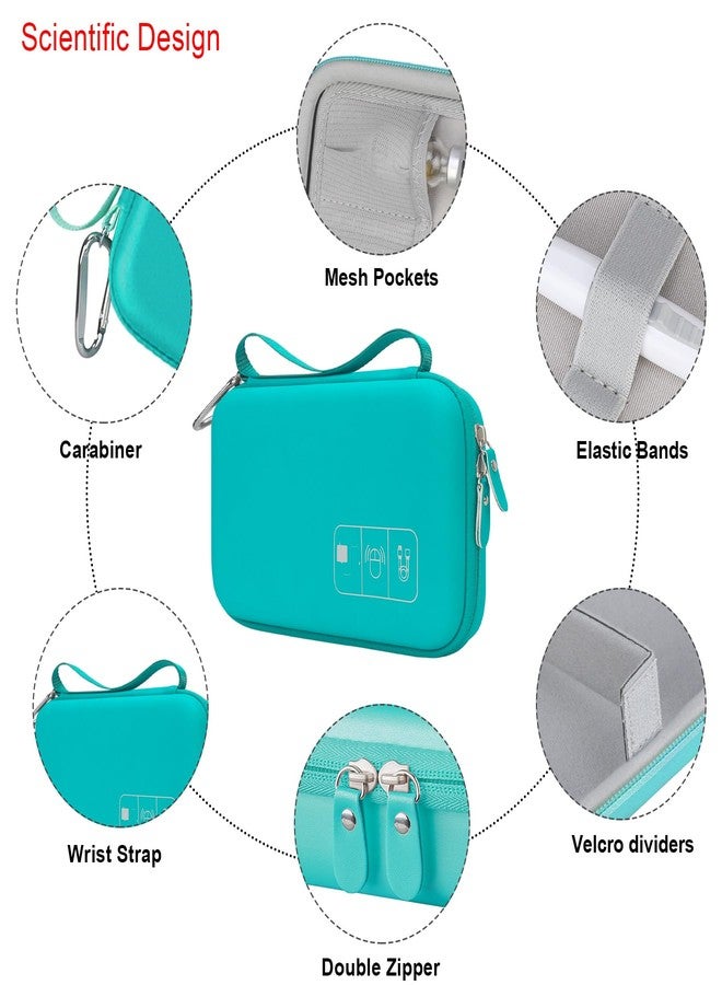 Elonbo Diabetic Supplies Travel Case, Glucose Meter Portable Storage Bag, Diabetic Care Kits Organizer Holder, Diabetic Supply Carrying Case for Glucose Meter Insulin Pen Blood Sugar Test Strips,Green - Image 4
